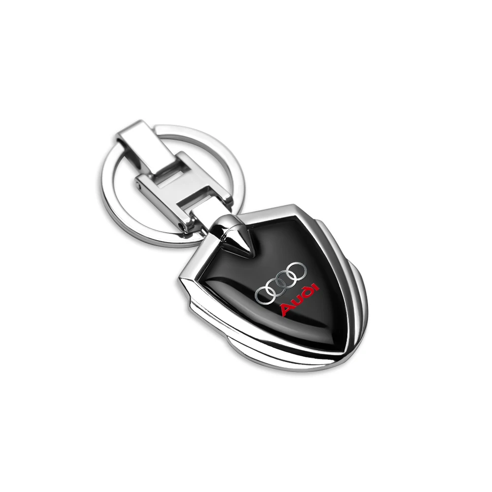 3D Metal Car Styling Keychain Key Chain Rings Decoration Center Cover For Audi SLine RS5 Q3 Q5 Q7 RS3 A3 A4 B5 B7 C5 C6 C7 A5 A6