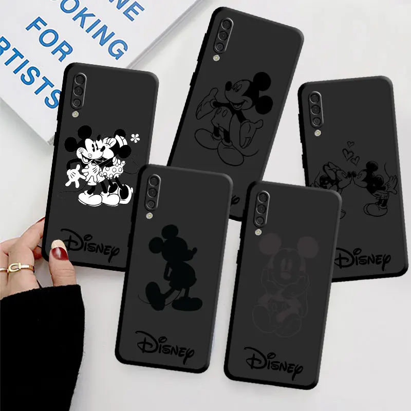 Line Mickey Mouse Case For Samsung Galaxy Note 20 Ultra 10 Plus 9 8 A50 A70 A30 A20 A05 A04 A03 A10 A02e A91 A04e Phone Cover