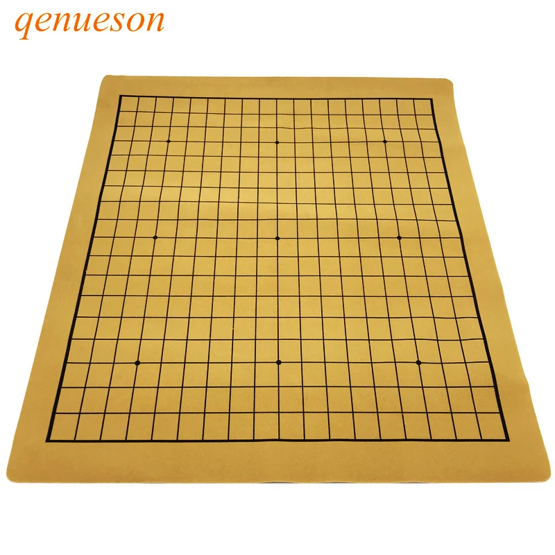 High Quality Go Game Chess Board Games Specific Dedicated 19 Way Games Chess Board Portable Folding Leather Chess Board qenueson