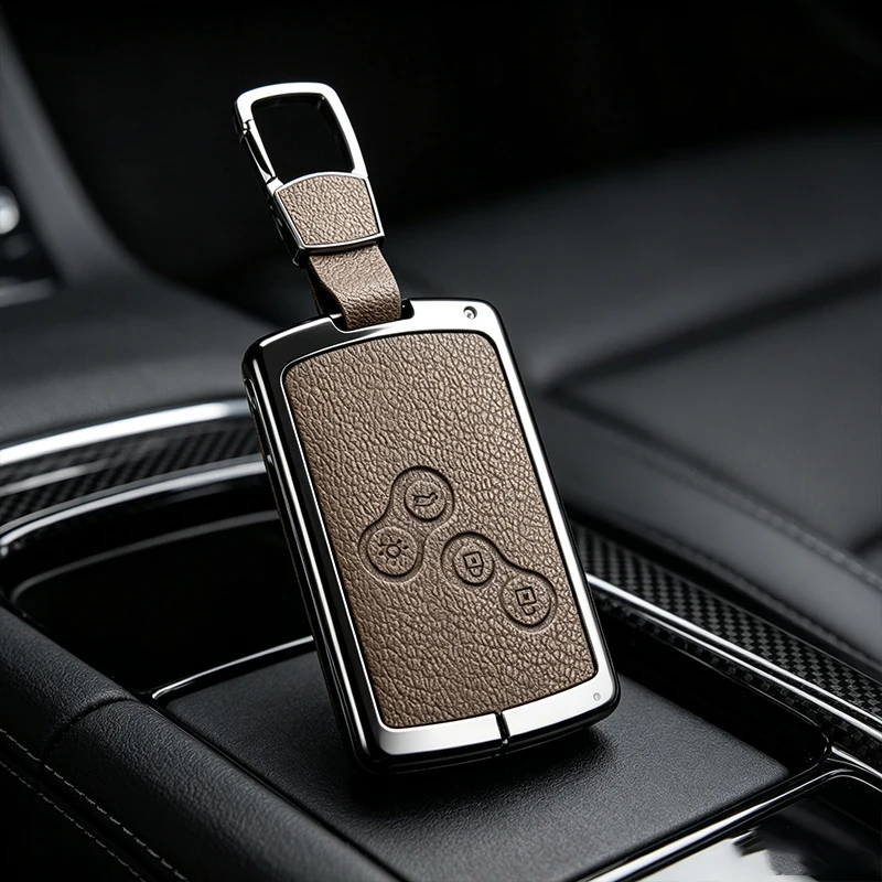 Metal Car Key Case Cover For Renault Kaptur Captur Logan Laguna Zoe Koleos Danilo Nema Fluence Megane 2 3 Clio Scenic Shell
