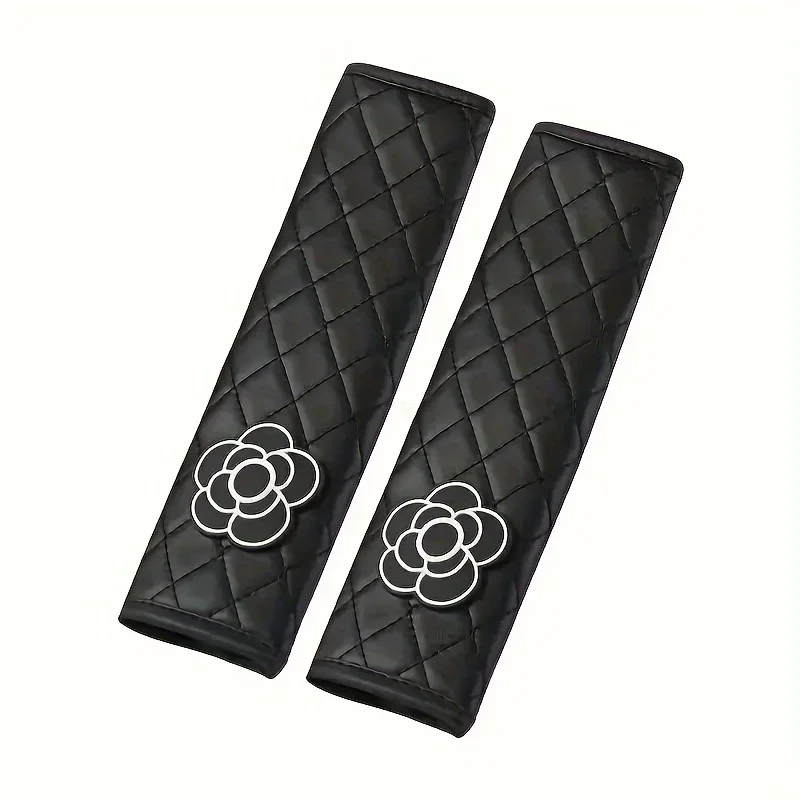 

2-Pack Universal Faux Leather Car for Seat Belt Shoulder Strap Pads - Anti-Strangle Comfort Cushion Protectors