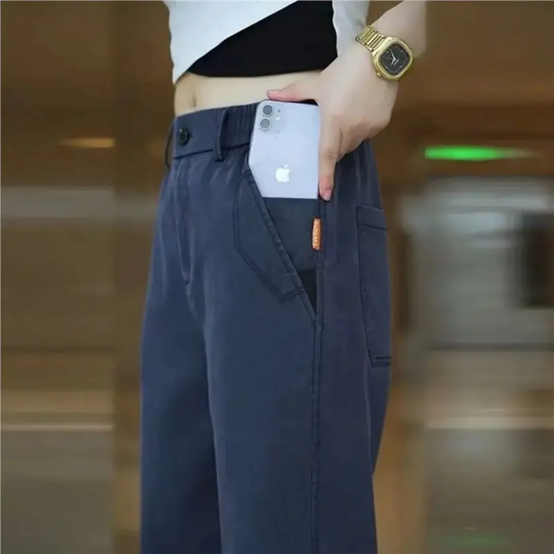 High-End Men's Workwear Pants Multi-Pocket Tear-Resistant Wear-Resistant Automotive Repair Loose Safety Protection Jeans
