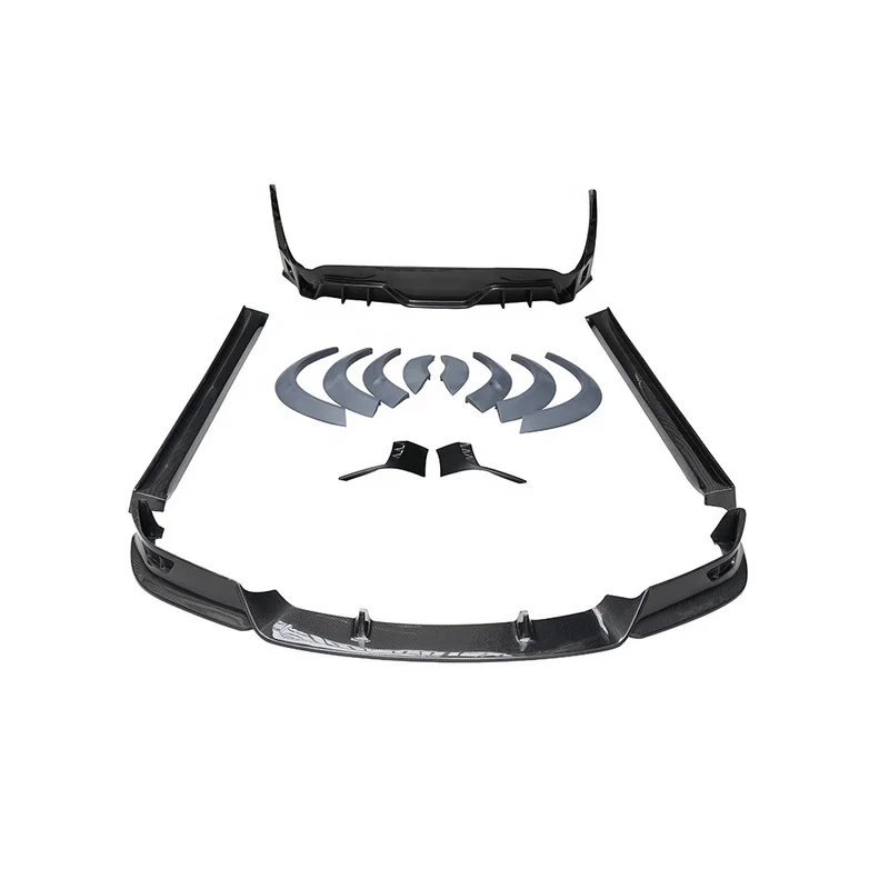 High Quality TC Style Carbon Fiber Wide Body Kit Wheel Arches Front Lip Bumper Canards Rear Diffuser Exterior Tuning Parts