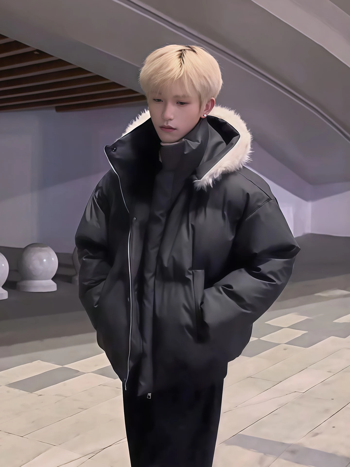 

Мужская утепленная куртка Cleanfit из искусственной кожи и хлопка с капюшоном на молнии, теплая повседневная зимняя куртка черного цвета