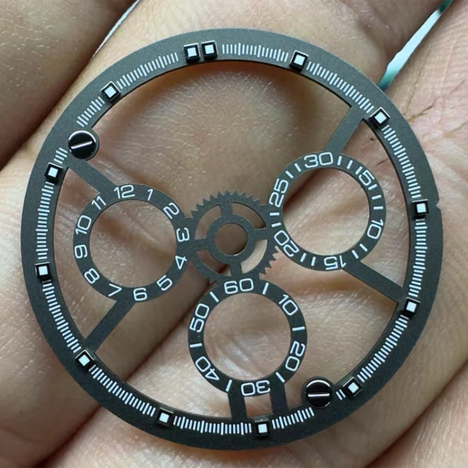 29mm watch dial hollowed out design for 4801 4802 4130 movement no logo