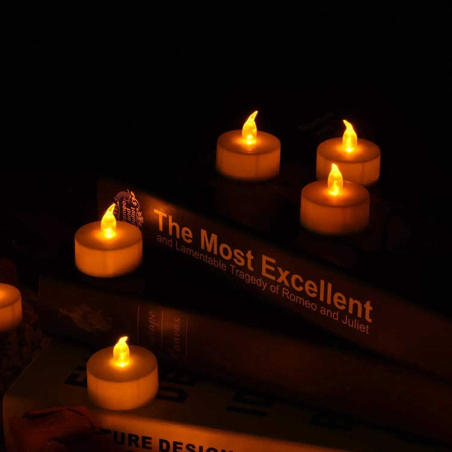 12pcs Led Electronic Candles Realistic Flameless Tea Lights For Wedding Birthday Decor Operated Plastic Candles Night