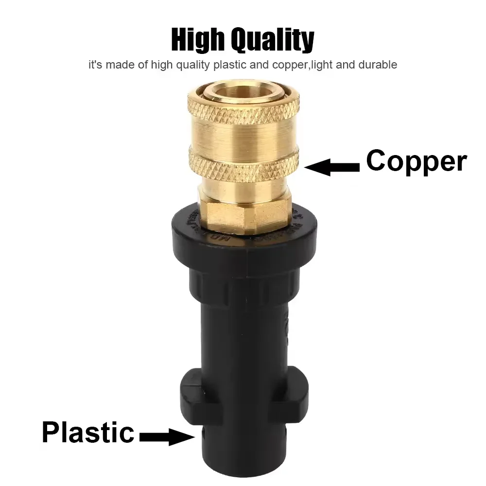 1/4 Inch Quick Connect Pressure Washer Adapter - Compatible with Karcher K2-K7 1/4