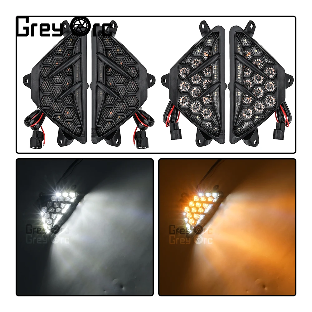 

For Kawasaki Ninja ZX-4R ZX-4RR Ninja650 ZX4R ZX4RR 2023 2024 LED Turn Signals Indicator Blinker Flasher Light Steering Lamp