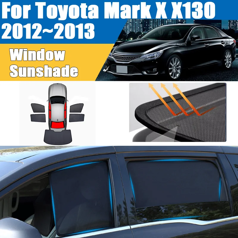 

Солнцезащитный козырек для автомобиля Toyota Mark X X130 2012-2013, сетчатая сетка, блокирующая УФ-лучи, теплоизоляция, шторка на лобовое стекло, автомобильные аксессуары