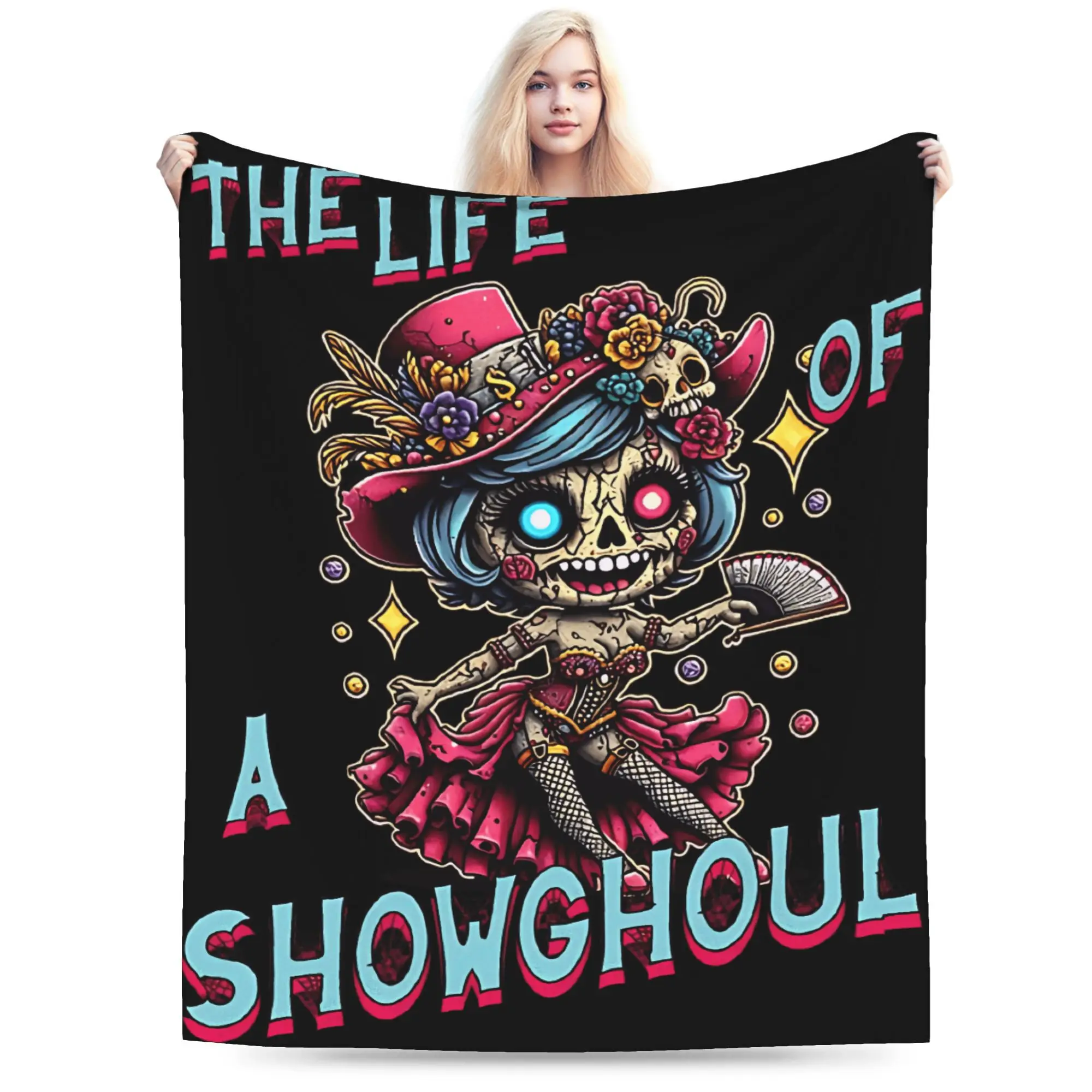Warm Soft BlanketGirls Boys Camping The Life of A Showghoul Bedding Throws  Flannel Bedspread Fluffy Sofa Bed Cover