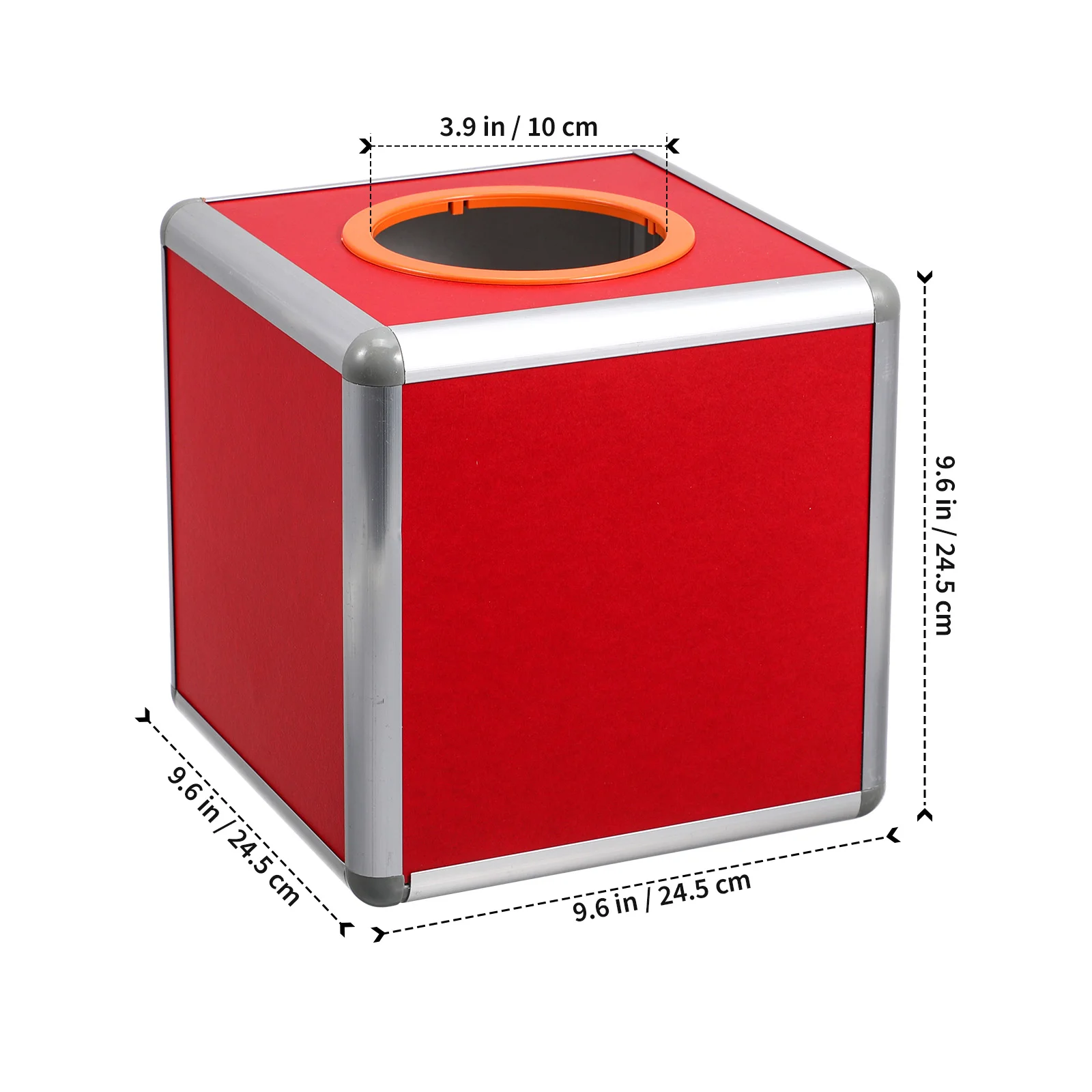 Piggy Bank Lottery Box Square Container Raffle Boxes for Tickets Aluminum Alloy Tip Jar Money