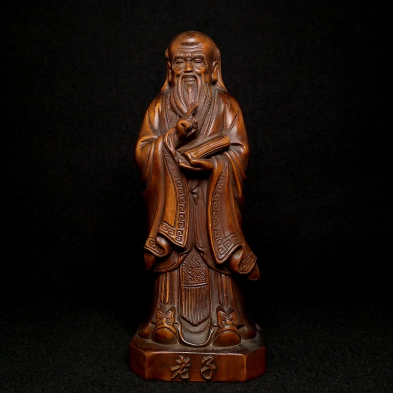 art-antique-de-1919-taille-143-×-56-cm-statue-en-bois-de-buis-chinois-sculptee-representant-l'ideologue-sage-lao-zi-collection