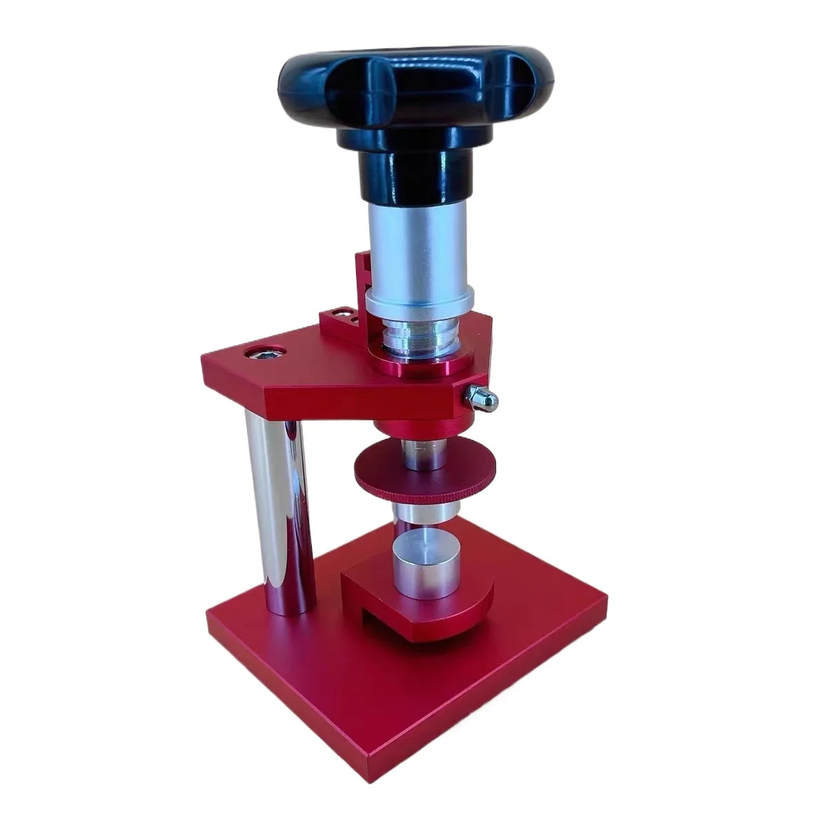Watch Back Case Closing Press Machine Screw Type Watch Repair Presser Tool with Assorted Press Dies