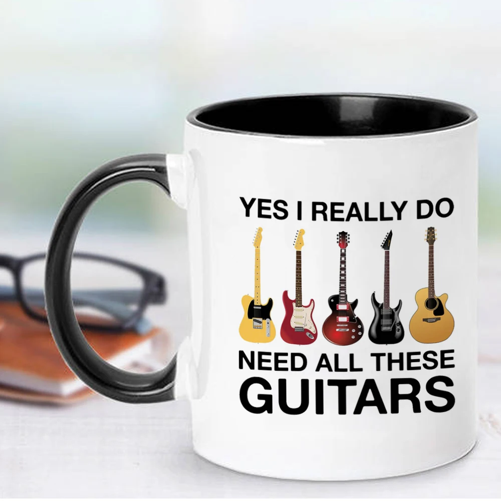 3D metallic guitar pattern Mug Guitar enthusiasts home coffee mug Rock band  drinking cups - AliExpress 15