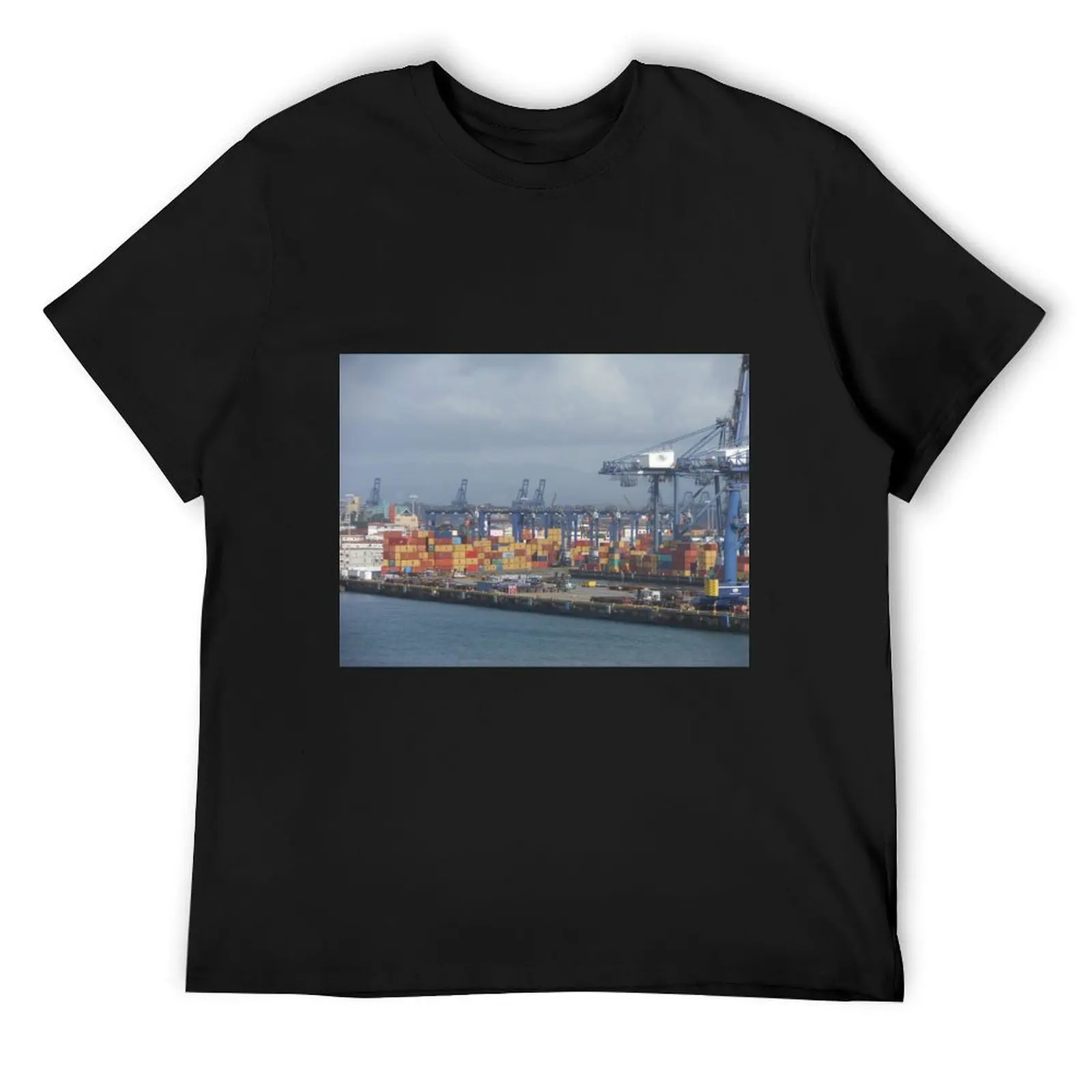 SHIPPING CONTAINERS, CARGO PORT, PANAMA CITY, PANAMA T-Shirt Aesthetic clothing cute clothes designer t shirt men