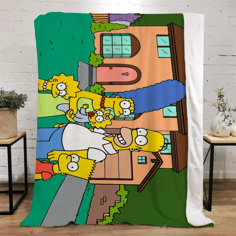 The S-Simpsons Wedding Blanket King Size Throws Blankets for Sofa Luxury Bedding Knitted Plaid Home and Decoration Beach Towel