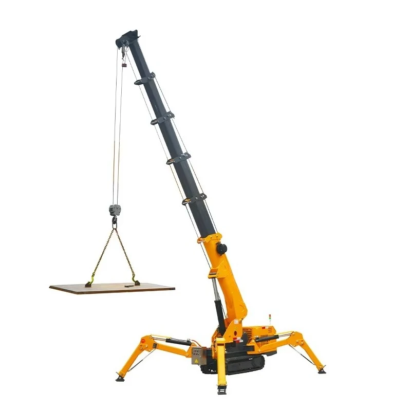 Self Propelled Mini Crawler Spider Crane Customized Fly Jib 6.3T Lifting Capacity For Factory Equipment