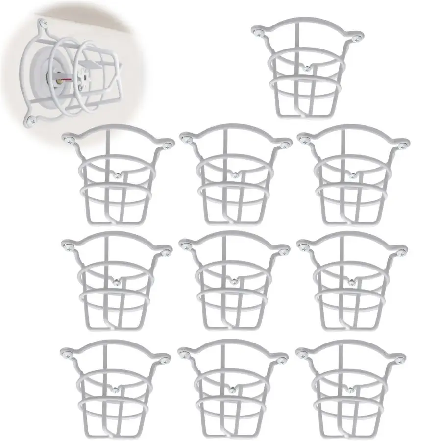 

10 Pack White Fire Sprinkler Head Guard Cover Cage Protector for Both 1 2 amp 3 4 Fire Head for Protecting Flush Mount amp Side
