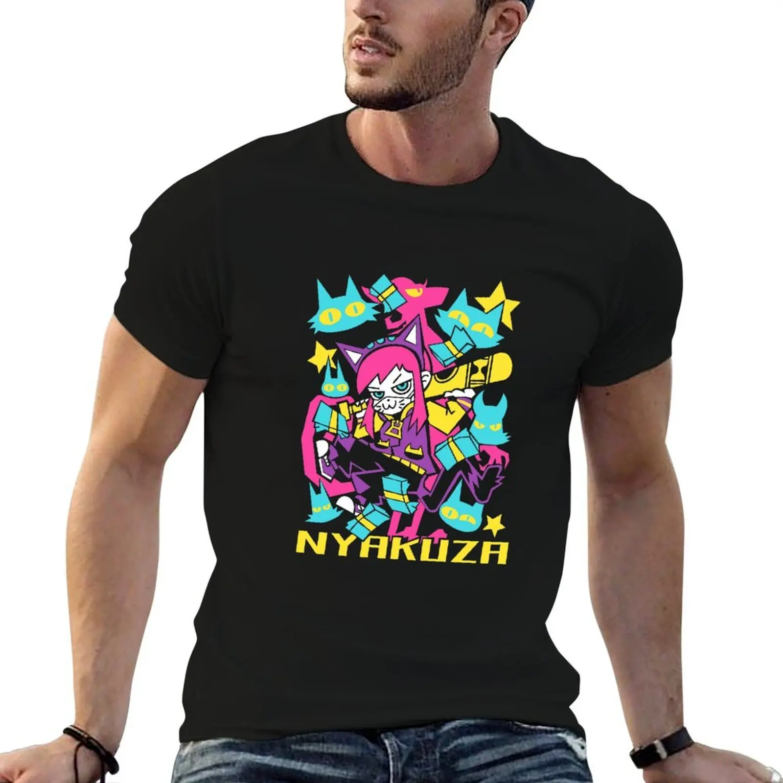 Camiseta A Hat in Time Nyakuza Metro, camiseta de algodão 100%, camiseta masculina lisa, camiseta masculina de designer