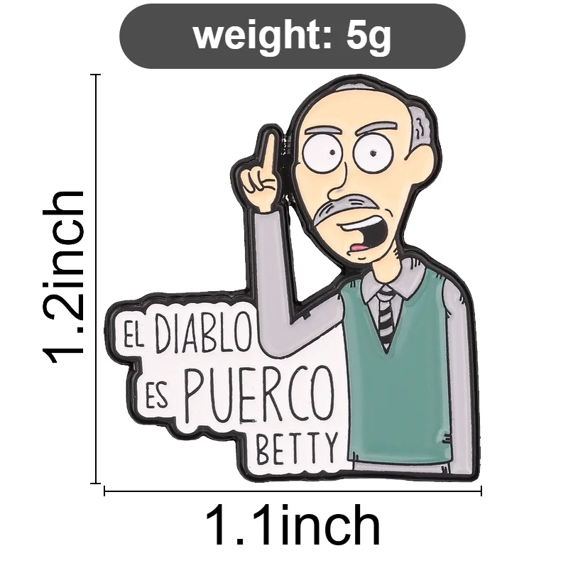 El Diablo es Puerco Betty Enamel Pins Latina TV Show Brooches Lapel Badge Spanish Jewelry Accessory Gifts For Friends