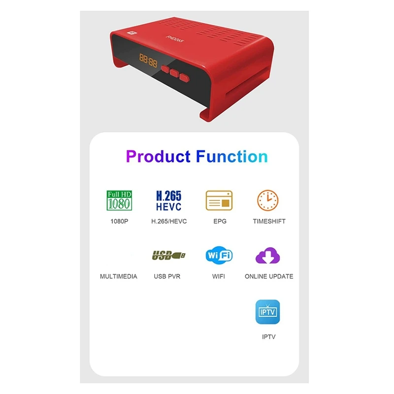 265 DVB-S2 جهاز فك ترميز التلفزيون الأرضي الرقمي عالي الدقة CAS 1080P فك تشفير صغير EPG Set Top Box EU Plug-ABLA #2