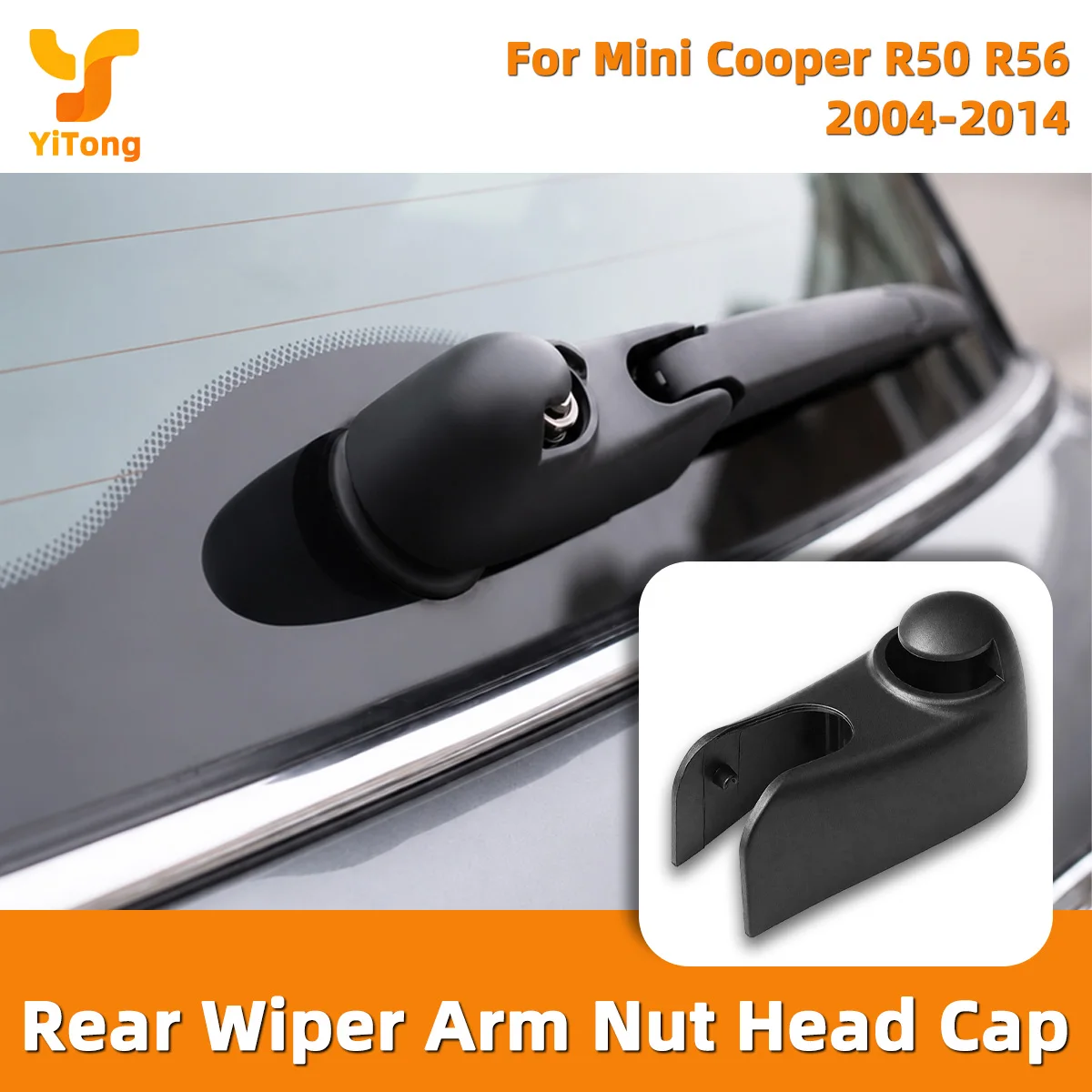 Yitong Rear Windshield Wiper Arm Nut Cover Cap 61627129282,Fit For Mini Cooper R50 R56,Mini Countryman R60, Direct Replacement