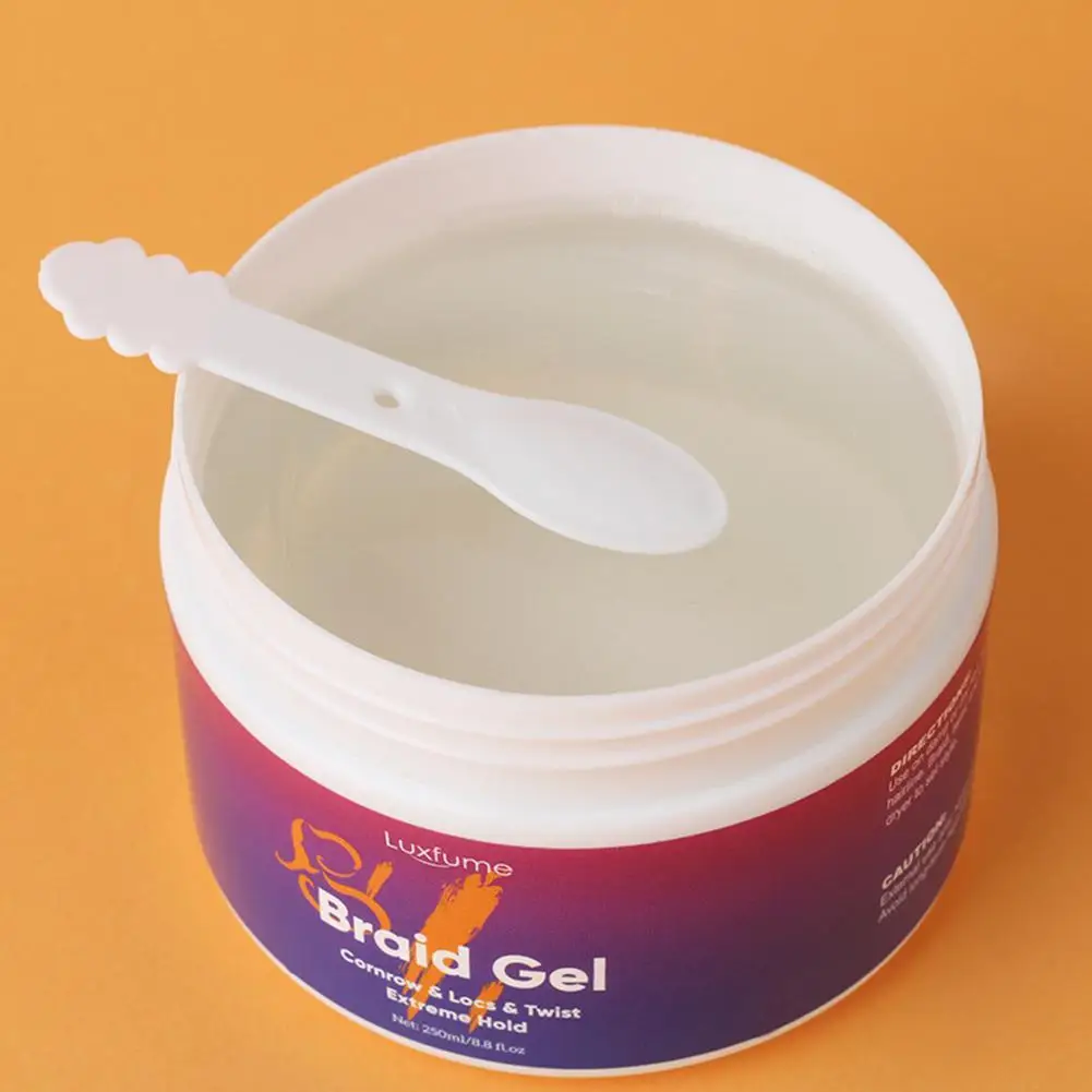 

250ml Styling Braiding Gel Wax Strong Hold Pomade Anti-Frizz Gel Shaping Broken Smooth Lasting Hair Finishing Hair H2B5
