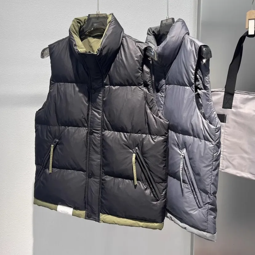 High Quality Mens Winter Down Waistcoat Mens Simple Casual White Duck Down Sleeveless Jacket Outdoor Thicken Warm Coldproof Vest