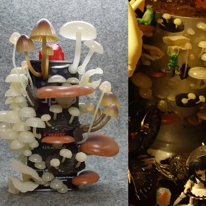 Japanse Ikimon 'Glow Mushrooms' Serie Gachapon Magnetische Bioluminescerende Schimmels Decor Re-Release Toy Collectible Action Figure