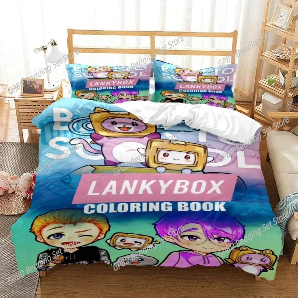 3D Print Lanky-box Foxy Boxy Bedding Set Double Twin King Duvet Cover Comforter Pillowcase  Boys Girls Adults Bedroom