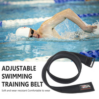 Swim Training Belt Neoprene Adjustable Swimming Training Resistance Belt Elastic Sticker Portable Wear-Resistant Waist Equipment