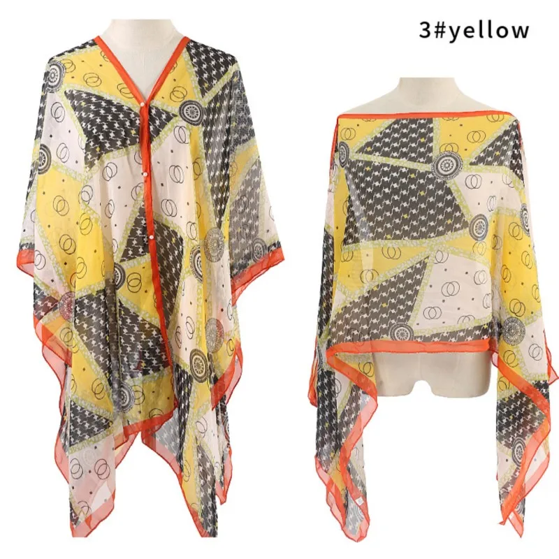 Fashion Women Scarf Shawl Poncho boho chic Sunscreen Scarf Sun Protection Shawl Beach Shawl Bikini Cover Soft Comfortable