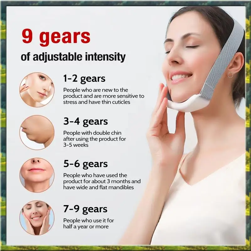 ~ Dispositivo dimagrante viso durevole Massaggiatore viso mento Cintura vibrante Impacco di calore per la cura personale