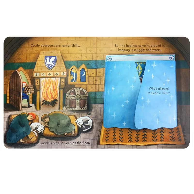 Usborne Peep Inside The Castle Montessori Educational English Books for Kids Baby 3D Flap Bedtime Reading Picture Book