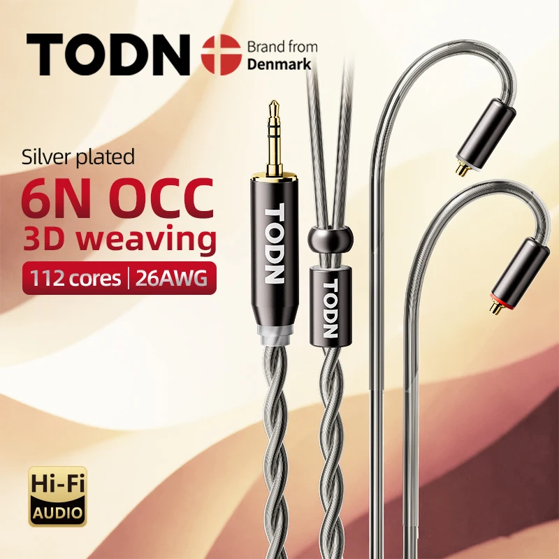 

TODN Высококачественный 2-жильный 6N посеребренный кабель для наушников OCC MMCX 2-контактный 4,4 мм 3,5 мм aux для Carat Tangzu Fudu HOLA Zero MK4