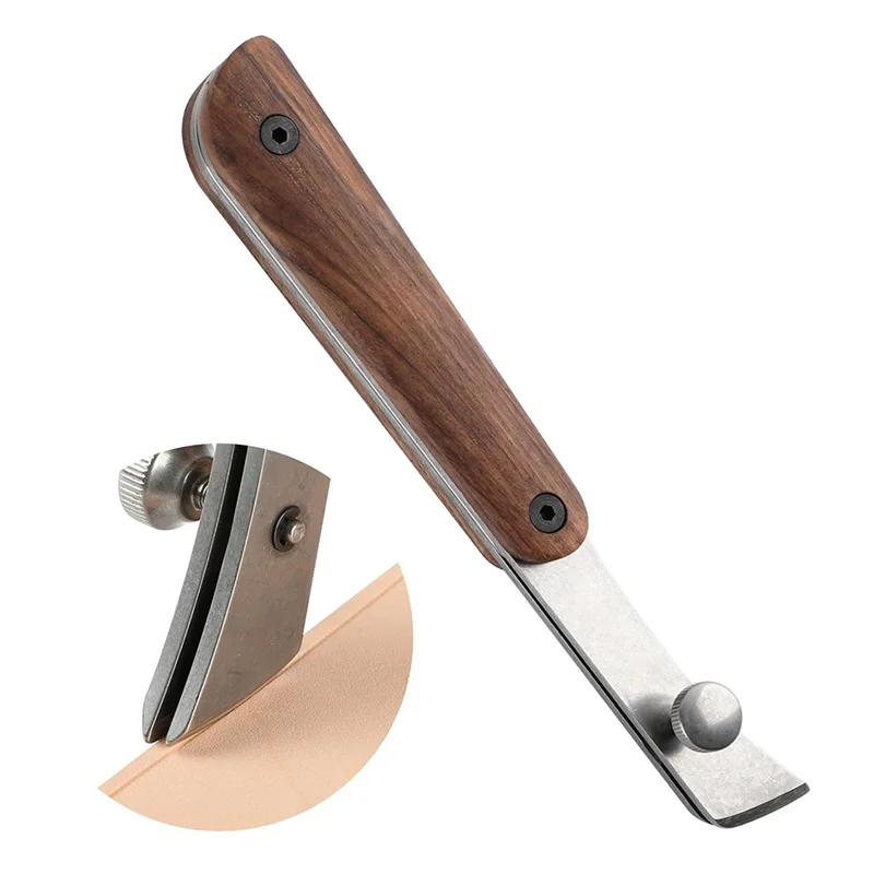 

AB39-Регулируемый кромкообрезной станок для изготовления и рабочих инструментов кожи, нержавеющая сталь с ручкой из черного ореха