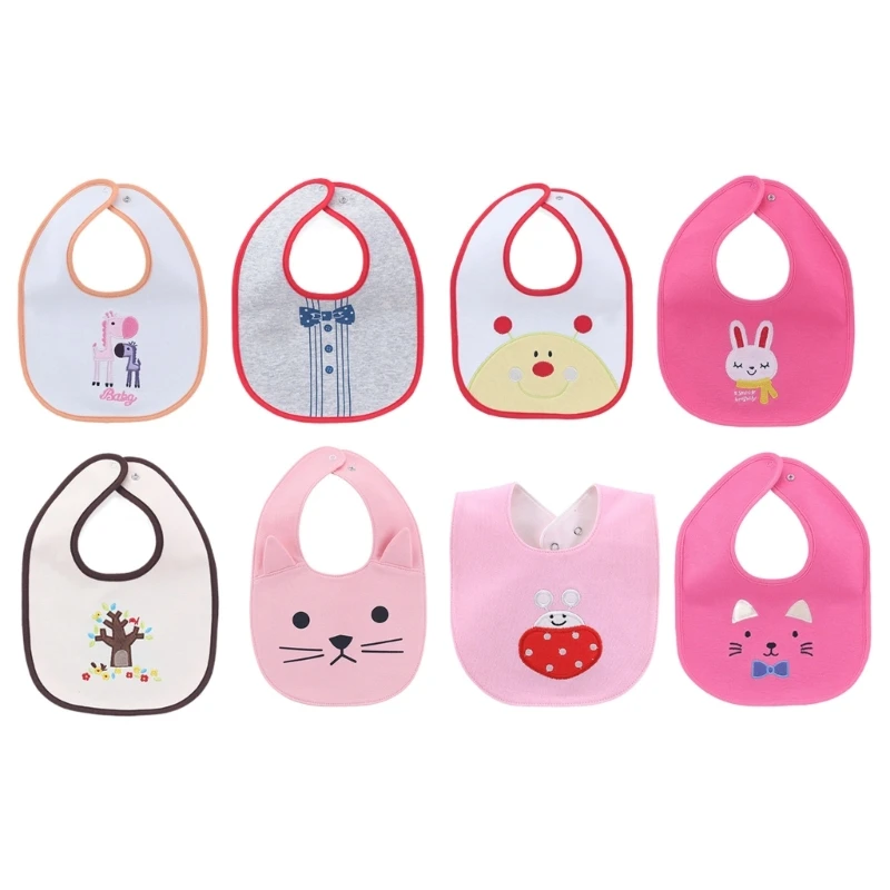 XXFE Soft & Breathable Cotton Baby Bibs Stylish & Practical Double Sided Newborn Bibs Spit up Towel for Teething & Feeding