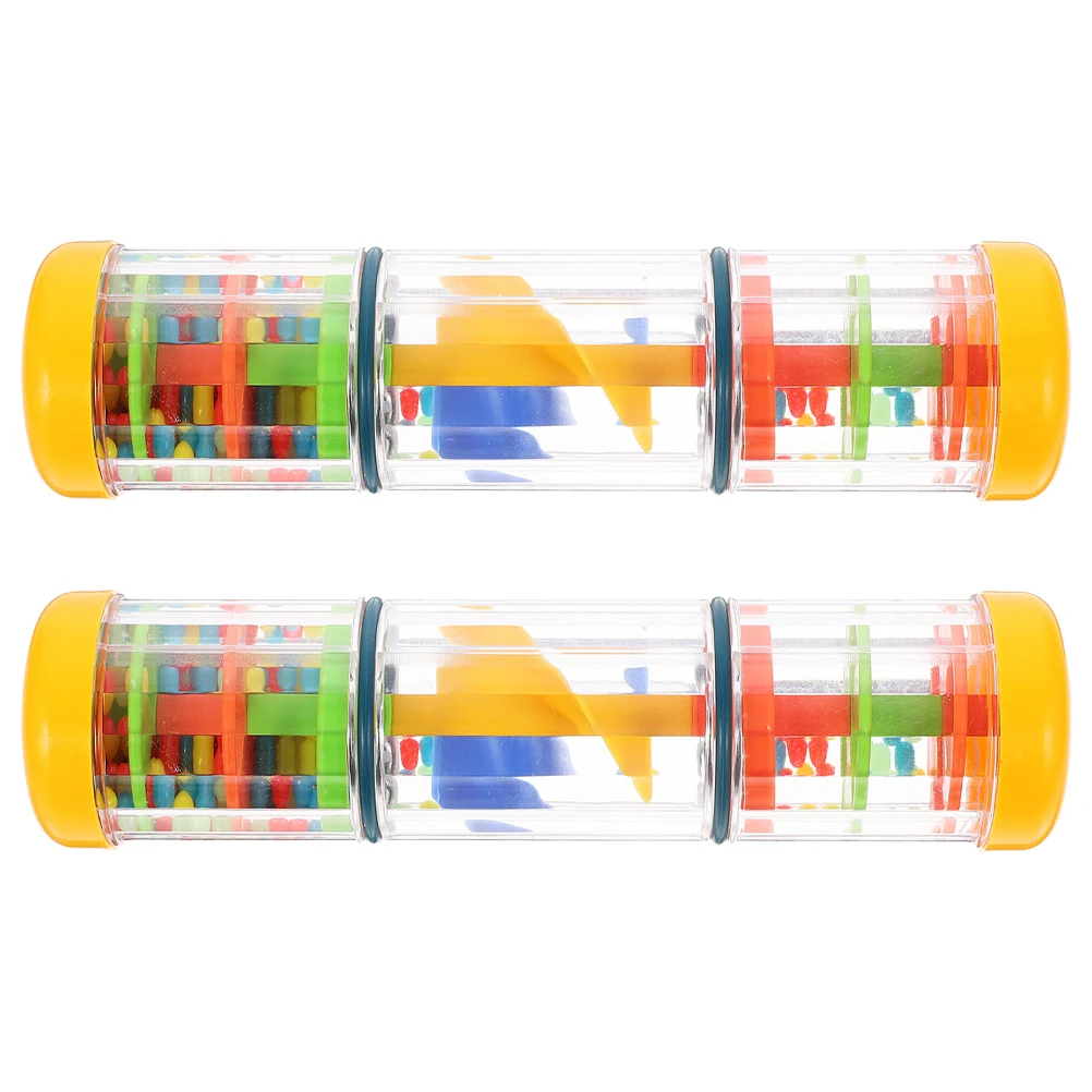 

2 Pcs Casual Rain Sound Tube Teaching Aid Child Kids Musical Instruments Noise Plastic Plaything