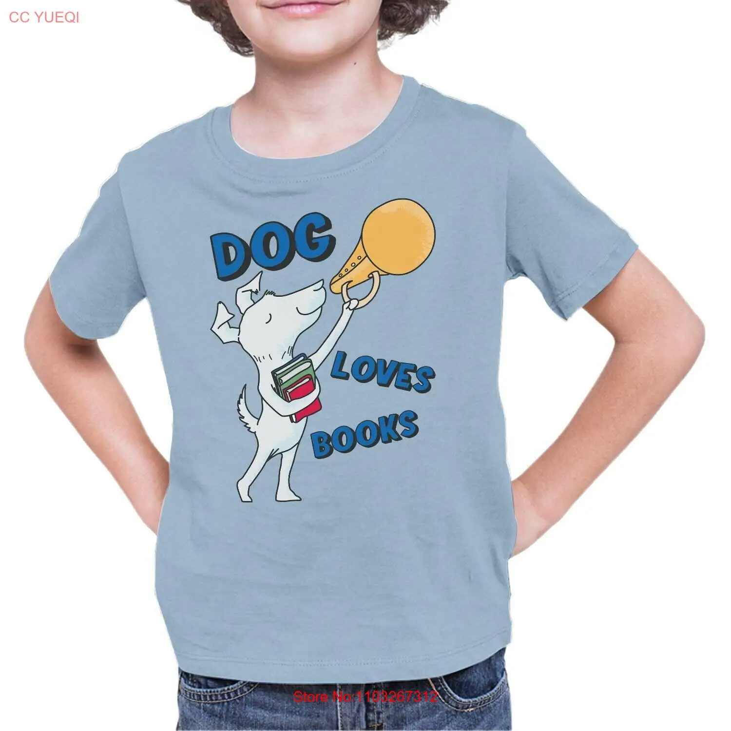 Dog Loves Books T-Shirt Top Tee Cartoon World Book Day Read Library Librarian