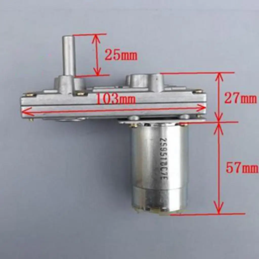 DC Gear Reduction Motor 12V 24V Turbine Worm High Torque Metal Electric Machine for Curtain Model Application view 5