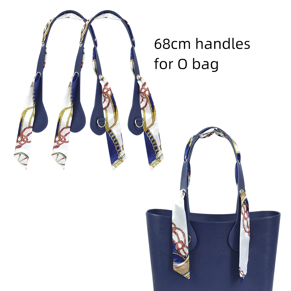 New Arrival Long PU Handles Flat With Airhole Plus Floral Strap Scarf Neckerchief Decoration for OBag for EVA O Bag Body