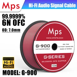 HiFi MPS G-900 99.9999% OFC Audio RCA  Cable 18AWG Subwoofer  XLR Signal Balance Wire Connecting Line Made In Taiwan