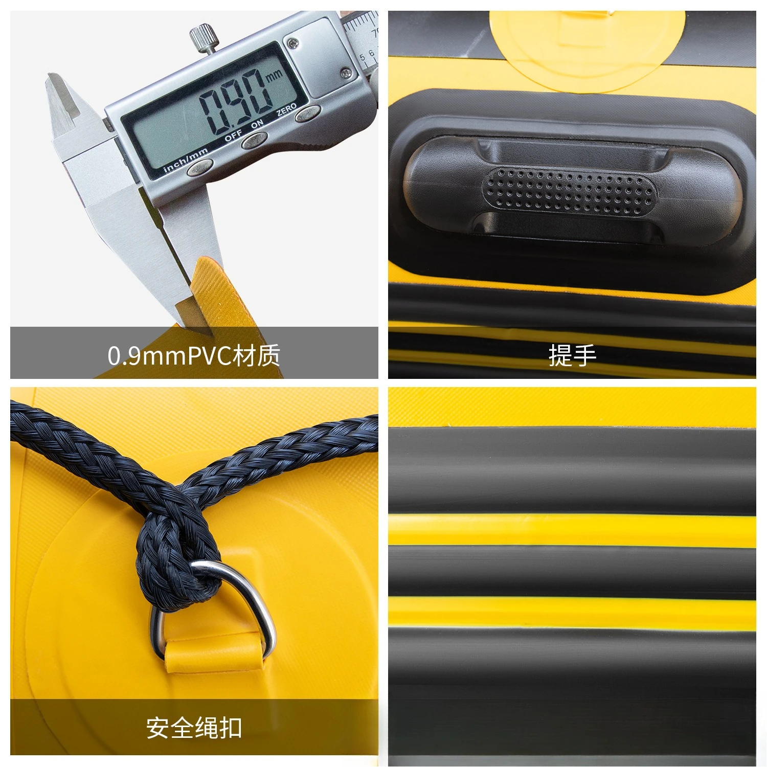 Riptide Rafting Boat Race PVC Self-Drain Inflatable Boat, Outdoor Assault Boat Adventure Riptide Kayaking Boat