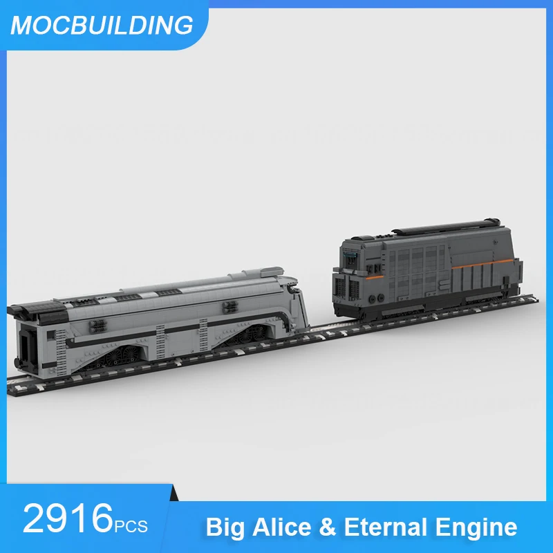 MOC Building Blocks Big Alice & Eternal Engine Train Model DIY Assemble Bricks Transportation Educational Toys Gifts 2916PCS