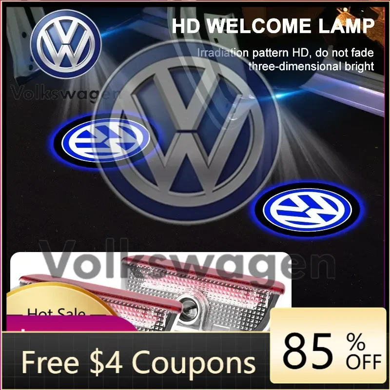 

Car Sticker 2026 Hot Styling Mouldings For VOLKSWAGEN VW 2Pcs Car Door Welcome Light HD LED Projector Welcome Light For Volkswag
