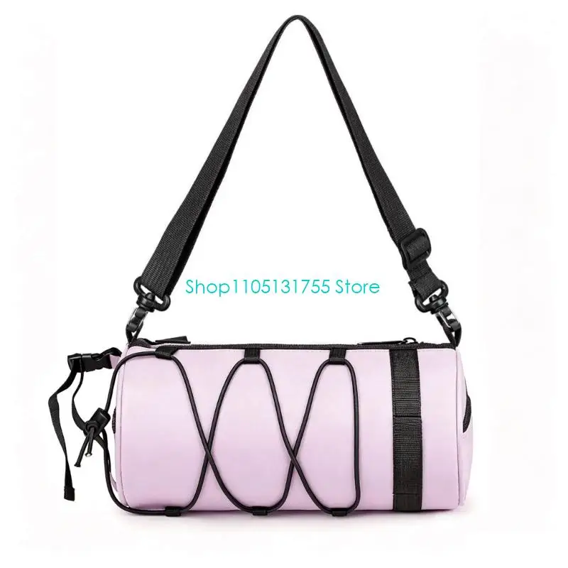 K0EF Bicycles Handlebar Bag Daily Travel Bike Bag for Local Use, Front Bar Storage with Top Entry Access, Cord Web Detail, and
