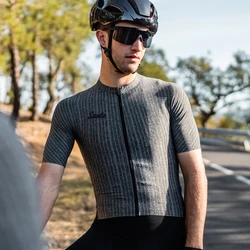 Santic Men's Cycling Jersey Summer Breathable Cool Short Sleeve Road Cycling Jersey Quick Dry TM24C02240G