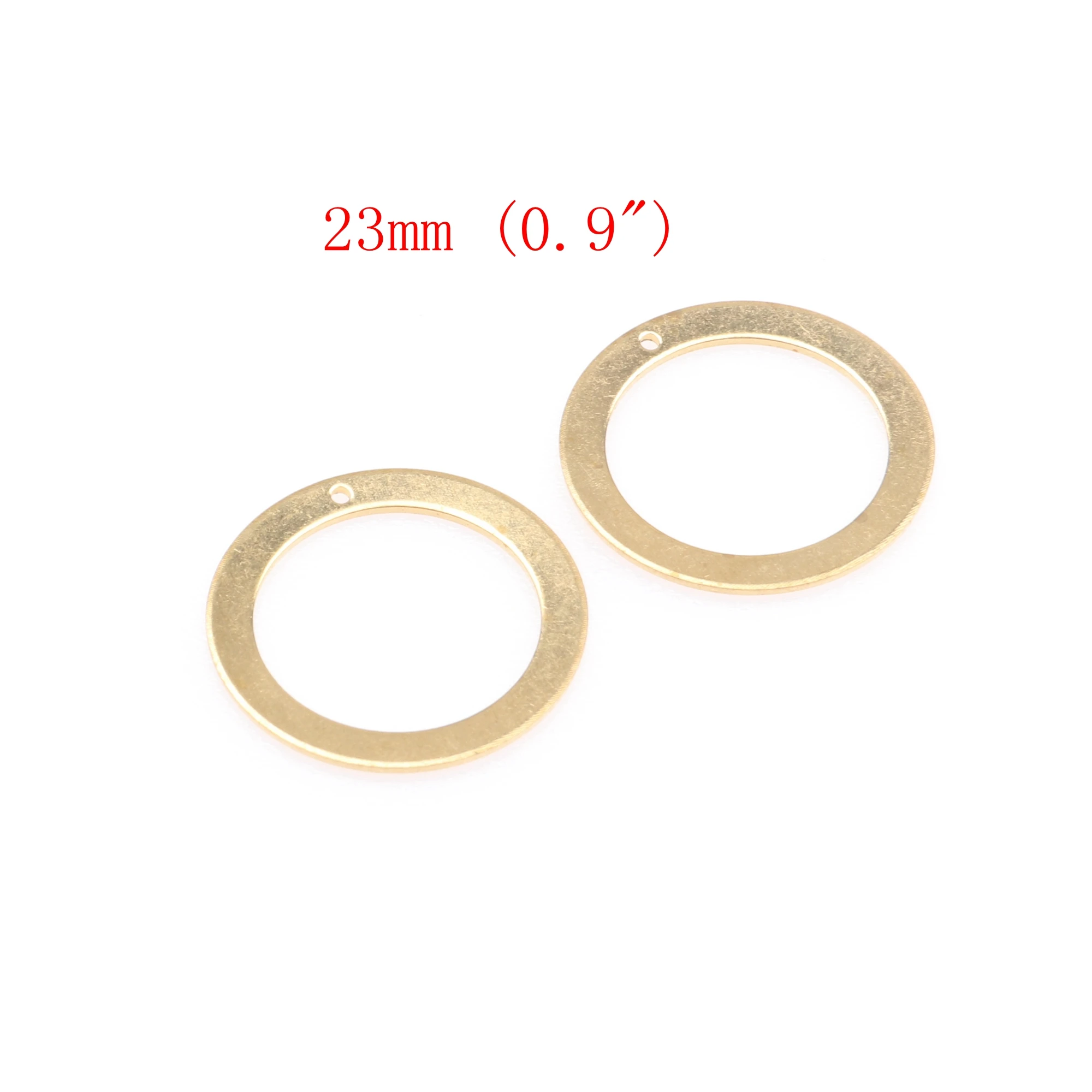 Hammergeprägte Messinganhänger, ringförmige Verbinder, Zubehör für DIY-Ohrringe, Halsketten, Armbänder, Schmuckherstellung, Schmuckzubehör – Detail 23