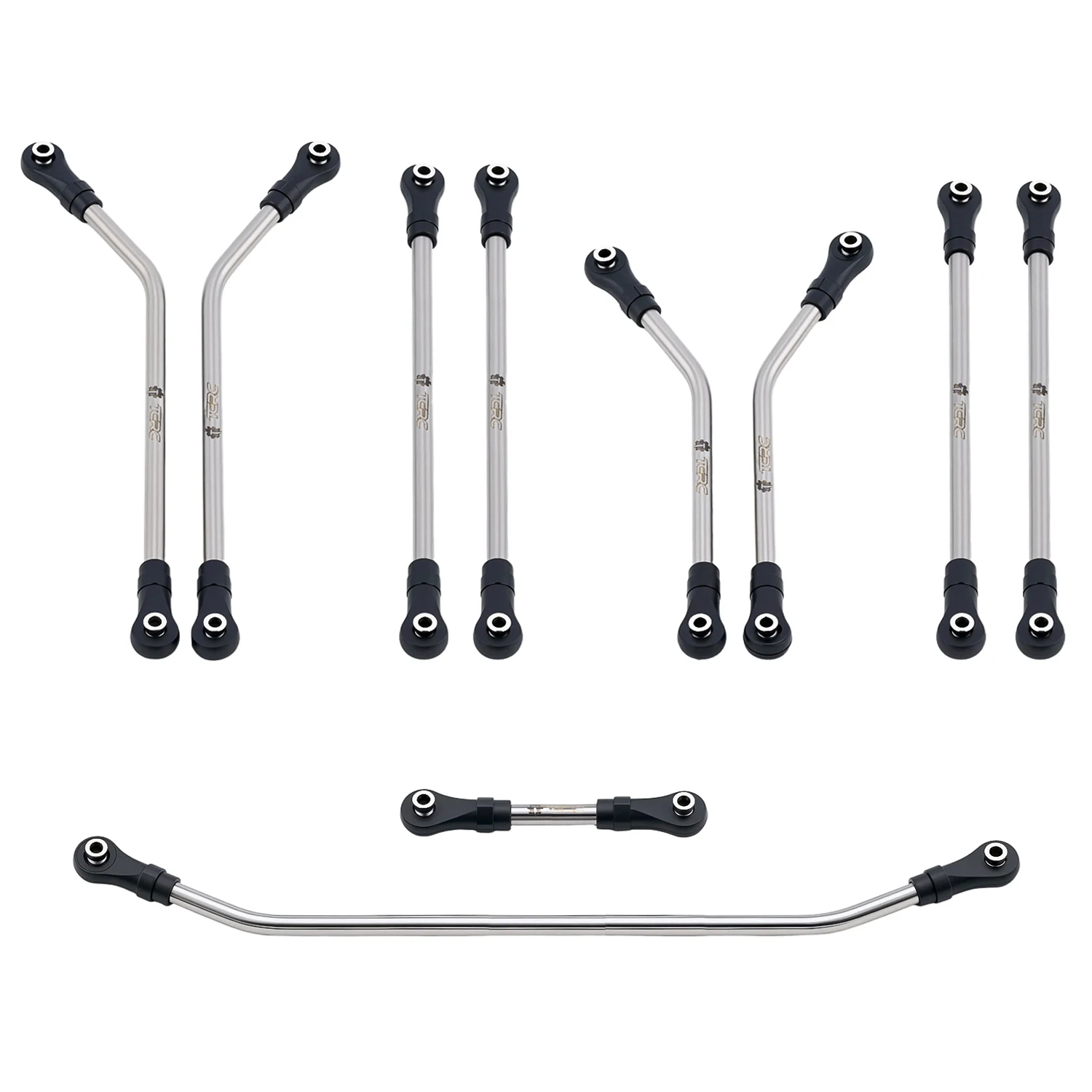 TCRC 10PCS Grade 5 Titanium High Clearance Chassis Links and Steering Links set for Axial 1/8 AXP8 Gilamon Trail Buggy Upgrade