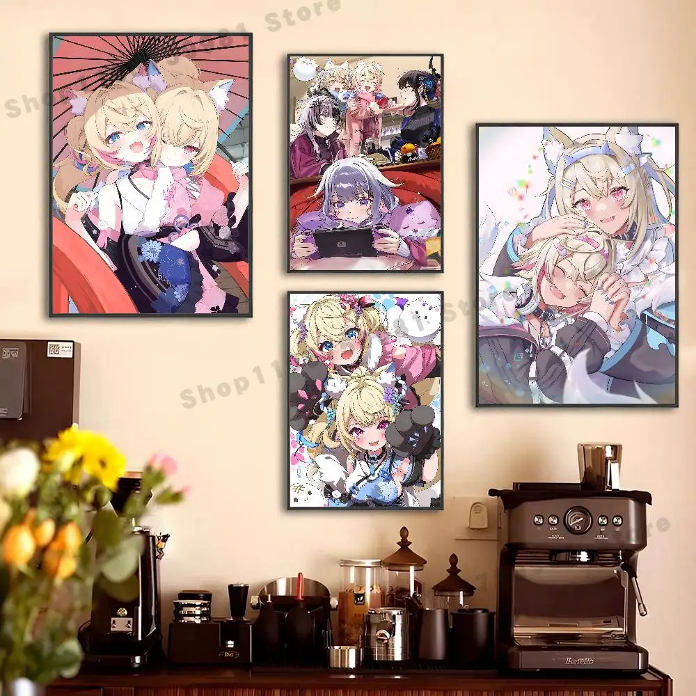 So Cute F-Fuwawa Mococo Poster Sticker Classic Art Painting for Home Bedroom Cafe Office Wall Decor